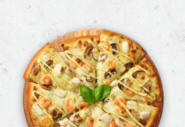 Pizza Gấp Đôi Nhận Phụ Hải Sản Xốt Pesto